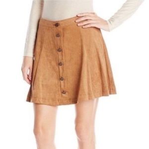 Faux Suede Mini Skirt